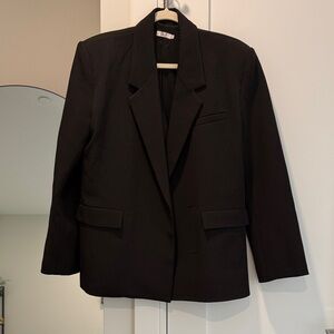 Classic Oversized Black Women's Blazer